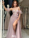 Sexy Pink Off-Shoulder Sleeveless Lace A-Line Long Prom Dress Ideas, Evening Party Dresses , WGP1571