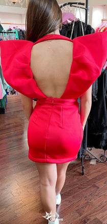 Sexy V-neck Sheath Short Mini Homecoming Dress,EPT624