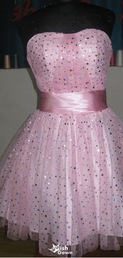 Elegant Strapless A-line Short Mini Homecoming Dress,EPT626