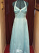 Elegant Halter A-line Long Prom Dress Ideas, Evening Party Dresses,WGP1804