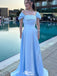 Elegant Off-shoulder A-line Long Prom Dress Ideas, Evening Party Dresses,WGP1827