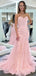 Unique Lace Mermaid Prom Dress Strapless Sweetheart Neck Backless Tulle Formal Gown,WGP2060