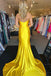 Elegant Yellow Sweetheart Mermaid Long Prom Dress Ideas, Evening Party Dresses,WGP1810