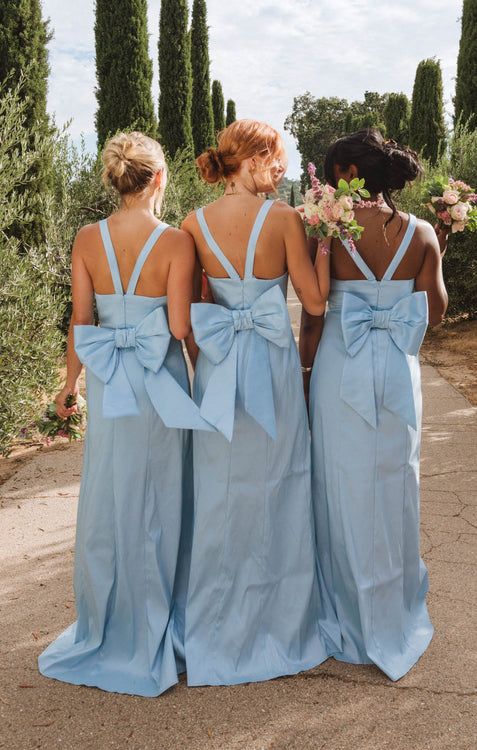 Elegant Blue Spaghetti Strap Sleeveless Mermaid Long Bridesmaid Dresses Online,WGM450