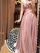 Floral Pink Sweetheart A-Line Long Prom Dress Ideas, Evening Party Dresses,WGP1961