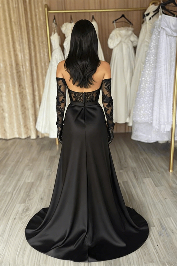 Sexy Black Sweetheart Mermaid Long Prom Dress Ideas, Evening Party Dresses,WGP1935