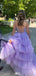 Elegant Spaghetti Strap V-neck Lace A-line Long Prom Dress Ideas, Evening Party Dresses,WGP1205