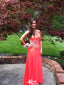Gorgeous Halter V-neck Backless A-line Long Prom Dress Ideas, Evening Party Dresses,WGP1264
