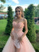 Sparkly Pink Sweetheart A-Line Long Prom Dress Ideas, Evening Party Dresses,WGP1835