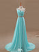Unique Mint Green One-Shoulder A-Line Long Prom Dress Ideas, Evening Party Dresses,WGP1870