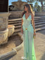 Sexy V-Neck Prom Gown Unique Ruched Waist Cutout Evening Dress,WGP2161