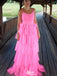 Casual Spaghetti Strap Backless A-line Long Prom Dress Ideas, Evening Party Dresses,WGP1271