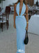 Sexy Halter Deep V-neck Backless Mermaid Long Prom Dress Ideas, Evening Party Dresses,WGP1272