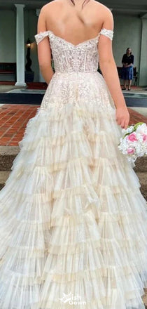 Gorgeous Off-shoulder Sweetheart A-line Long Prom Dress Ideas, Evening Party Dresses,WGP1303