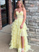 Elegant Strapless Asymmetric A-line Long Prom Dress Ideas, Evening Party Dresses,WGP1118