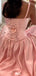Elegant Spaghetti Strap A-line Unique Long Prom Dress Ideas, Evening Party Dresses,WGP1348