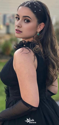 Formal Deep V-neck A-line Long Prom Dress Ideas, Evening Party Dresses,WGP1384