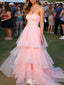 Elegant Sweetheart Strapless A-line Long Prom Dress Ideas, Evening Party Dresses,WGP1386