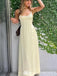 Casual Spaghetti Strap Scoop A-line Long Prom Dress Ideas, Evening Party Dresses,WGP1440