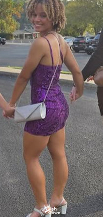 Unique Notched Sequins Sheath Short Mini Homecoming Dress,EPT349