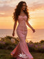 Pretty Pink Off-the-Shoulder Prom Dress featuring Floral Texture Ruched Fit,WGP2193