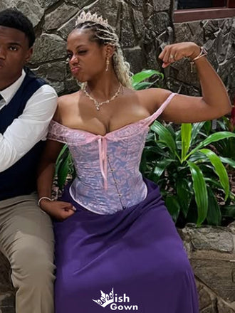 Casual Off-shoulder Lace Mermaid Long Prom Dress Ideas, Evening Party Dresses,WGP1481