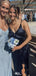 Elegant Spaghetti Strap V-neck Mermaid Long Prom Dress Ideas, Evening Party Dresses,WGP1502