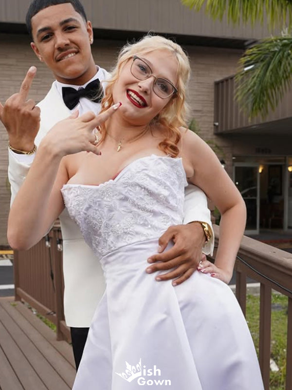 Gorgeous Strapless Sweetheart A-line Long Prom Dress Ideas, Evening Party Dresses,WGP1511