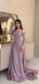 Unique Purple Off-Shoulder Mermaid Long Prom Dress Ideas, Evening Party Dresses,WGP1873