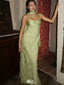 Elegant Green Spaghetti Strap Mermaid Long Prom Dress Ideas, Evening Party Dresses,WGP1929
