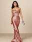 Elegant Coral Sweetheart Mermaid Long Prom Dress Ideas, Evening Party Dresses, WGP2040
