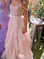 Elegant Spaghetti Strap A-line Long Prom Dress Ideas, Evening Party Dresses,WGP1535