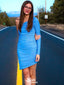 Casual One-shoulder Long sleeve Sheath Short Mini Homecoming Dress,EPT397