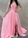 Elegant Strapless Notched A-line Long Prom Dress Ideas, Evening Party Dresses,WGP1546