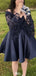 Gorgeous Off-shoulder Long Sleeves A-line Short Mini Homecoming Dress,EPT420
