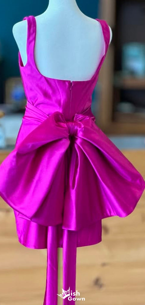 Elegant Spaghetti Strap Square Sheath Short Mini Homecoming Dress,EPT428