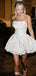 Elegant Strapless A-line Short Mini Homecoming Dress,EPT435