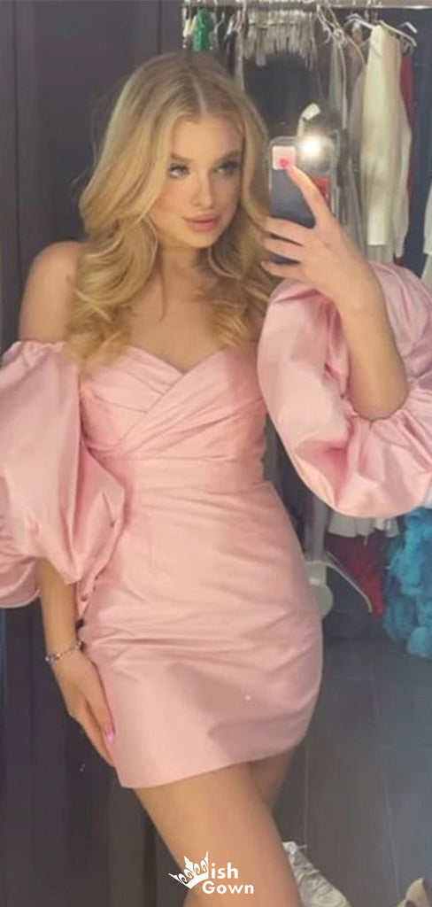 Elegant Strapless Sweetheart Sheath Short Mini Homecoming Dress,EPT441