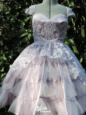 Gorgeous Short Sleeves Sweetheart A-line Short Mini Homecoming Dress,EPT445