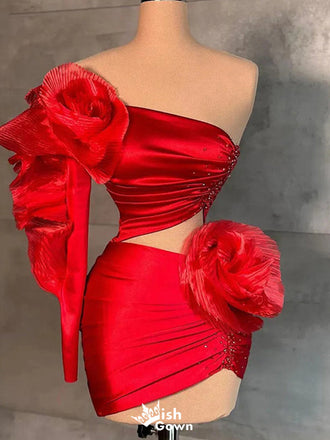 Elegant Strapless Unique Sheath Short Mini Homecoming Dress,EPT453