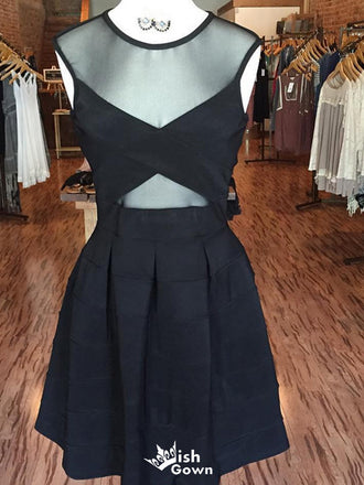 Sexy Illusion A-line Short Mini Homecoming Dress,EPT462