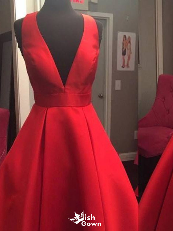 Elgeant Deep V-neck A-line Short Mini Homecoming Dress,EPT464