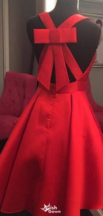 Elgeant Deep V-neck A-line Short Mini Homecoming Dress,EPT464