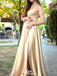 Gorgeous Spaghetti Strap A-line Long Prom Dress Ideas, Evening Party Dresses,WGP1607