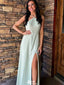 Elegant Halter A-line Long Prom Dress Ideas, Evening Party Dresses,WGP1160