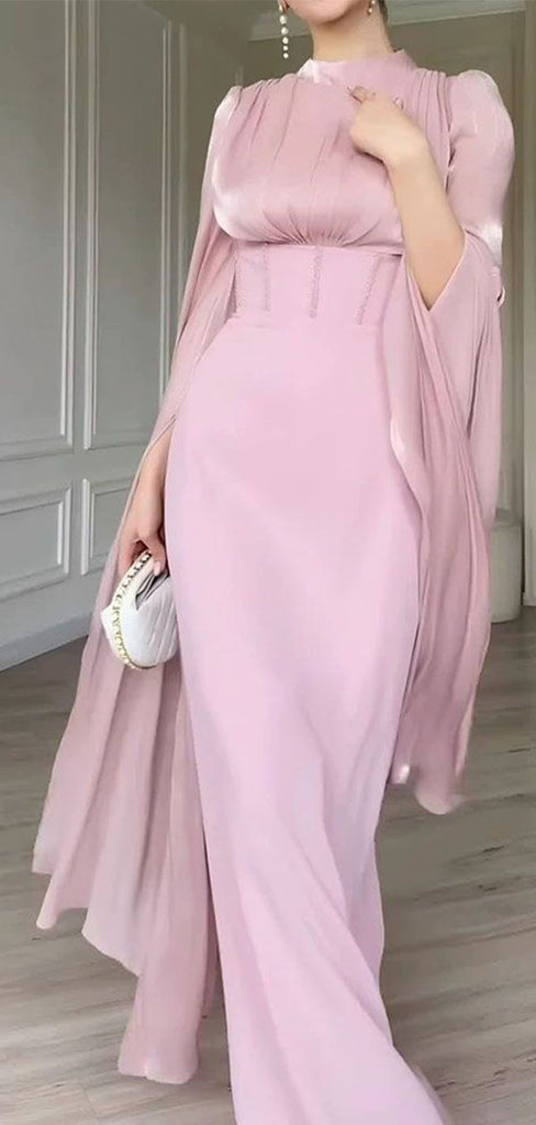 Elegant Pink Halter Mermaid Long Prom Dress Ideas, Evening Party Dresses,WGP1840