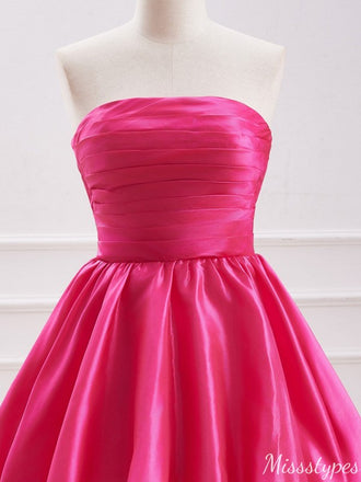 Elegant Strapless A-line Short Mini Homecoming Dress,EPT482