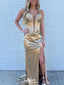 Elegant Strapless Notched Mermaid Long Prom Dress Ideas, Evening Party Dresses,WGP1624