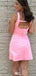 Casual Square Backless Sheath Short Mini Homecoming Dress,EPT324