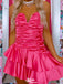 Elegant Strapless V-neck A-line Short Mini Homecoming Dress,EPT500